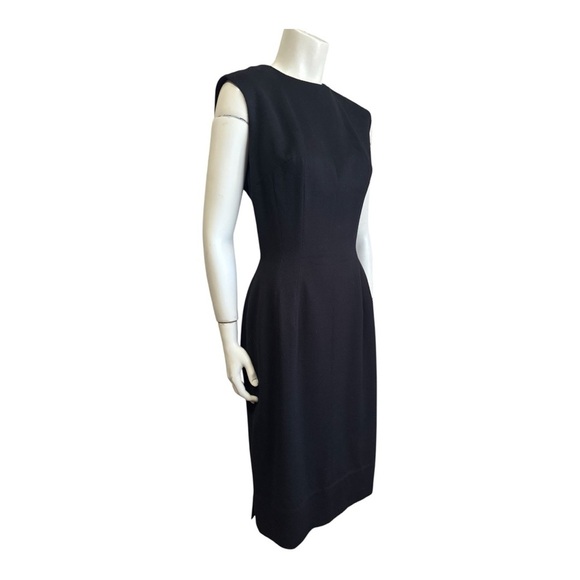 Vintage HELEN WONG Sleeveless Wool Sheath Dress British Hong Kong Women Small - Picture 2 of 10